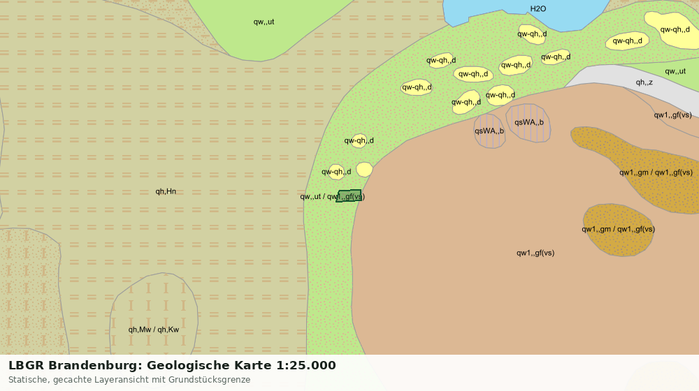 Statische Kartenansicht: LBGR Brandenburg: Geologische Karte 1:25.000