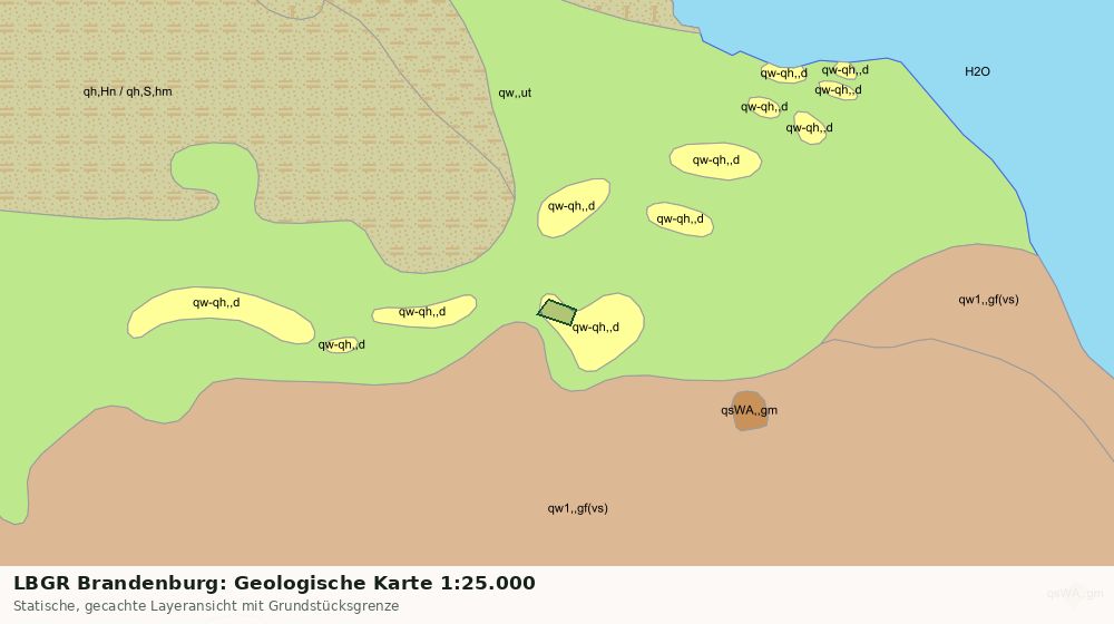 Statische Kartenansicht: LBGR Brandenburg: Geologische Karte 1:25.000