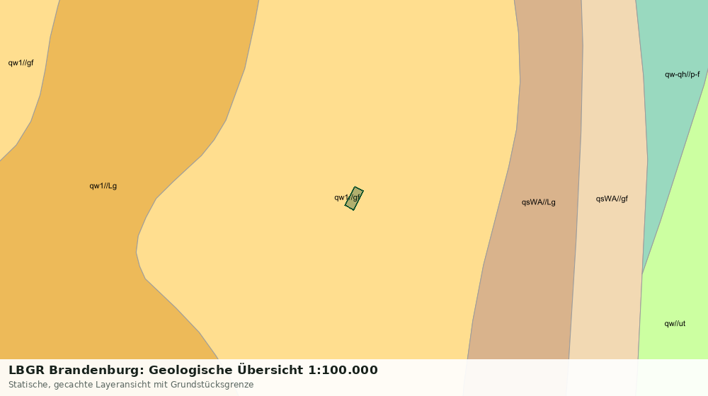 Statische Kartenansicht: LBGR Brandenburg: Geologische Übersicht 1:100.000