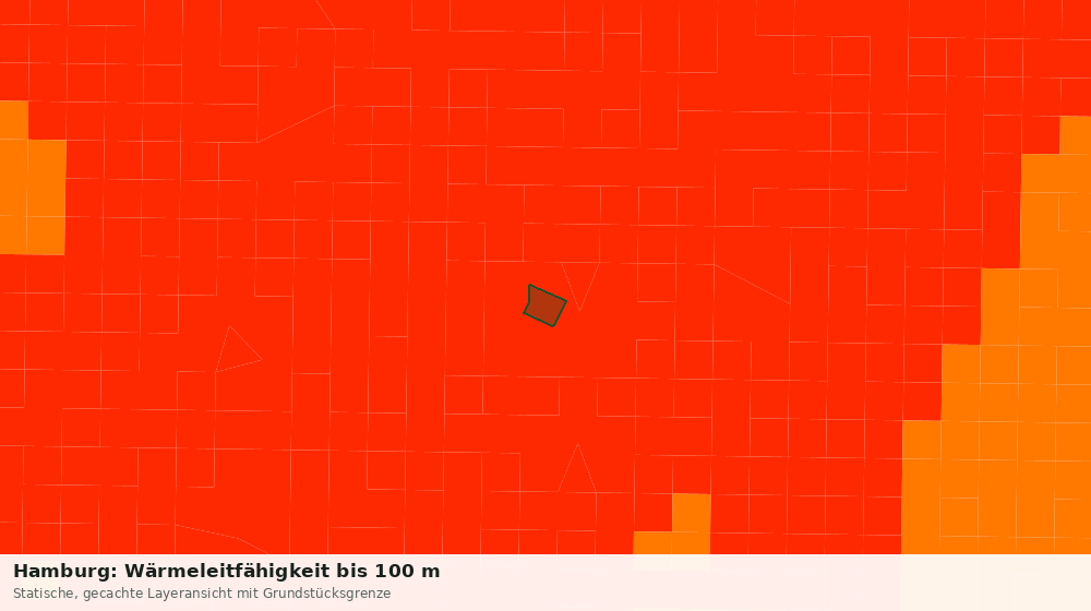 Statische Kartenansicht: Hamburg: Wärmeleitfähigkeit bis 100 m