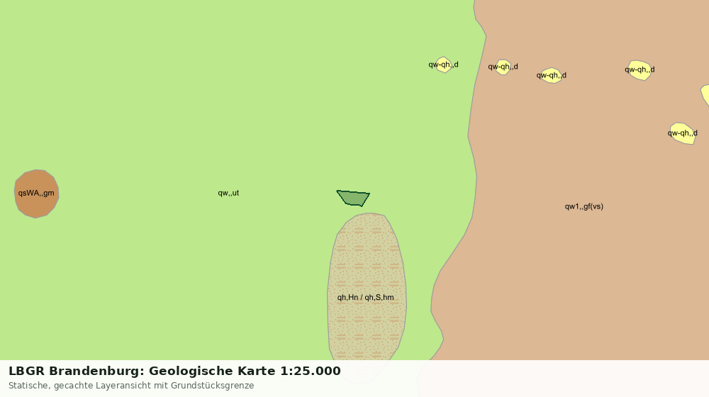 Statische Kartenansicht: LBGR Brandenburg: Geologische Karte 1:25.000
