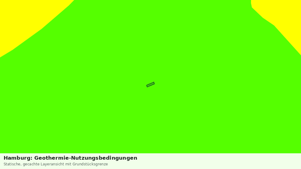 Statische Kartenansicht: Hamburg: Geothermie-Nutzungsbedingungen