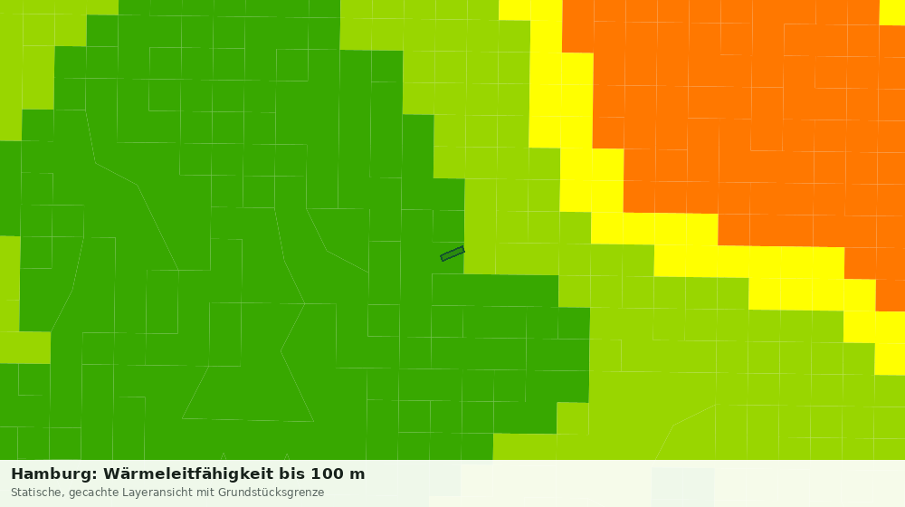 Statische Kartenansicht: Hamburg: Wärmeleitfähigkeit bis 100 m