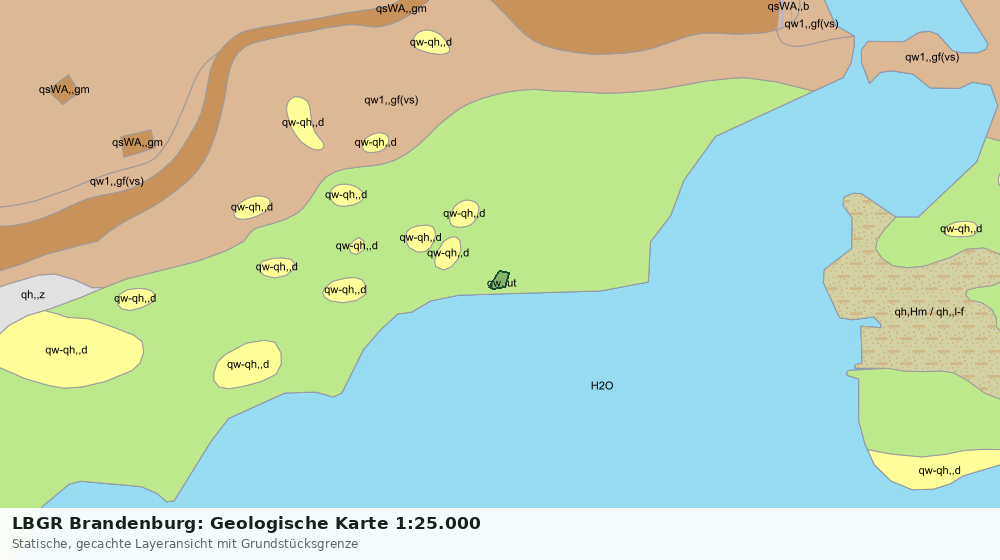 Statische Kartenansicht: LBGR Brandenburg: Geologische Karte 1:25.000