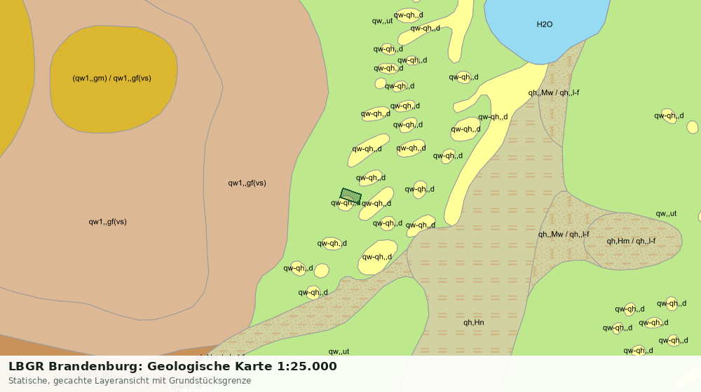 Statische Kartenansicht: LBGR Brandenburg: Geologische Karte 1:25.000