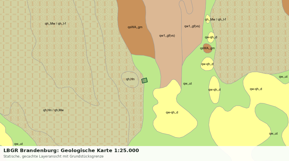 Statische Kartenansicht: LBGR Brandenburg: Geologische Karte 1:25.000