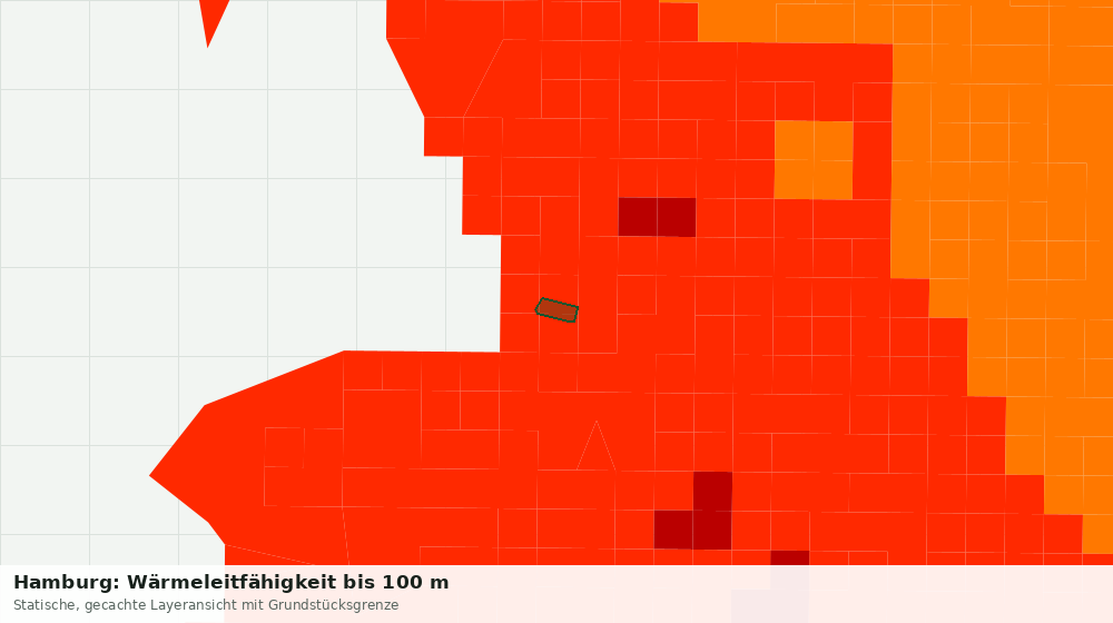Statische Kartenansicht: Hamburg: Wärmeleitfähigkeit bis 100 m