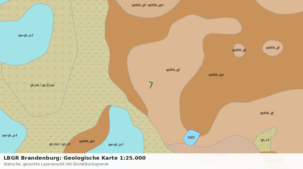 Statische Kartenansicht: LBGR Brandenburg: Geologische Karte 1:25.000