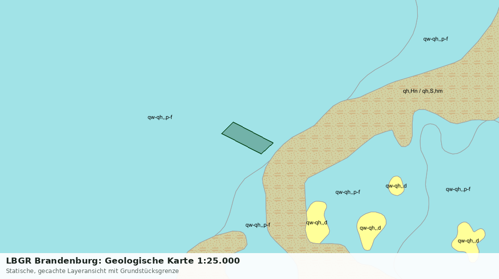 Statische Kartenansicht: LBGR Brandenburg: Geologische Karte 1:25.000
