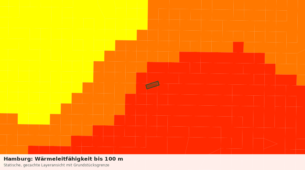 Statische Kartenansicht: Hamburg: Wärmeleitfähigkeit bis 100 m