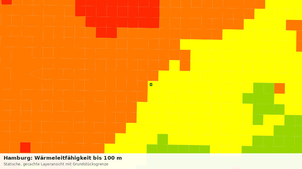 Statische Kartenansicht: Hamburg: Wärmeleitfähigkeit bis 100 m