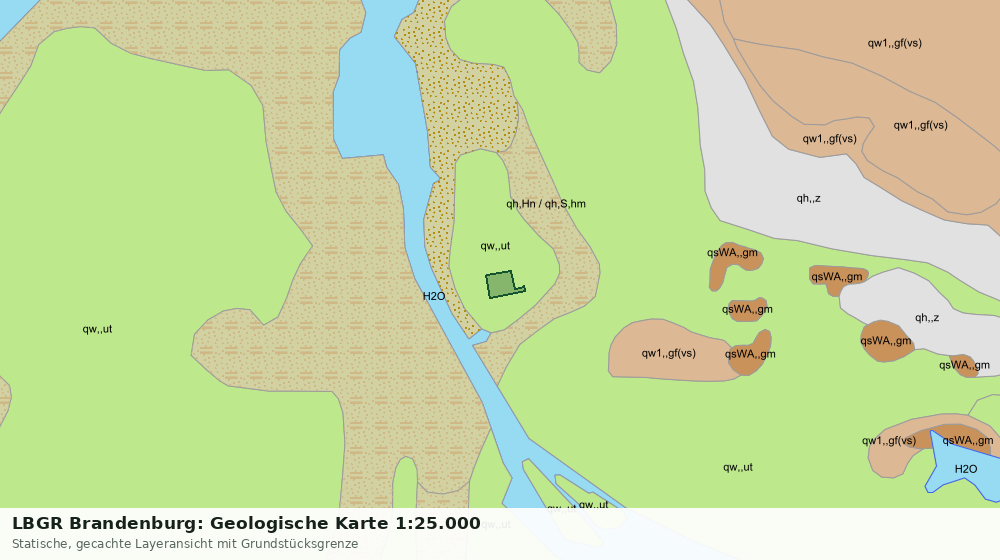 Statische Kartenansicht: LBGR Brandenburg: Geologische Karte 1:25.000