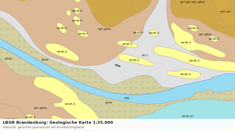 Statische Kartenansicht: LBGR Brandenburg: Geologische Karte 1:25.000