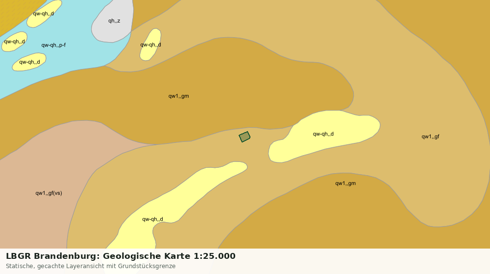 Statische Kartenansicht: LBGR Brandenburg: Geologische Karte 1:25.000