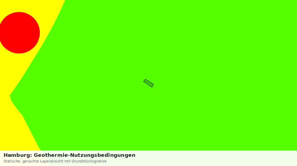 Statische Kartenansicht: Hamburg: Geothermie-Nutzungsbedingungen