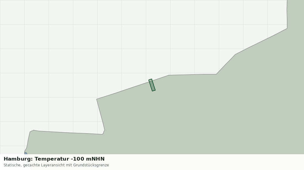 Statische Kartenansicht: Hamburg: Temperatur -100 mNHN