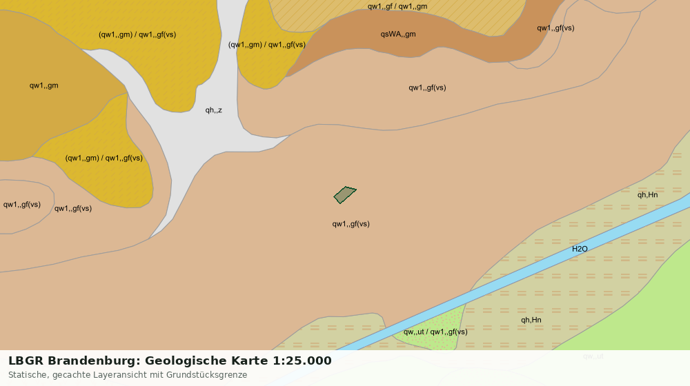 Statische Kartenansicht: LBGR Brandenburg: Geologische Karte 1:25.000