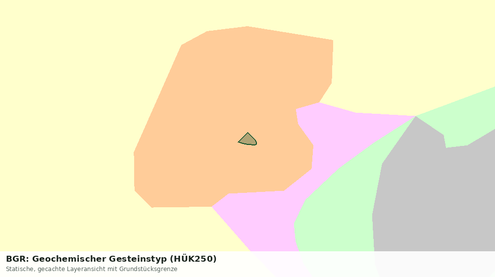 Statische Kartenansicht: BGR: Geochemischer Gesteinstyp (HÜK250)