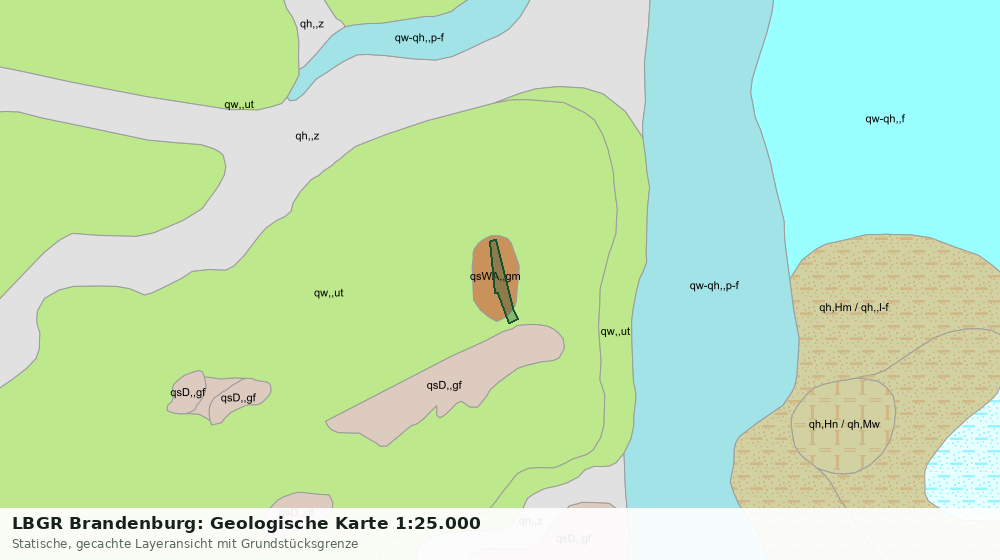 Statische Kartenansicht: LBGR Brandenburg: Geologische Karte 1:25.000