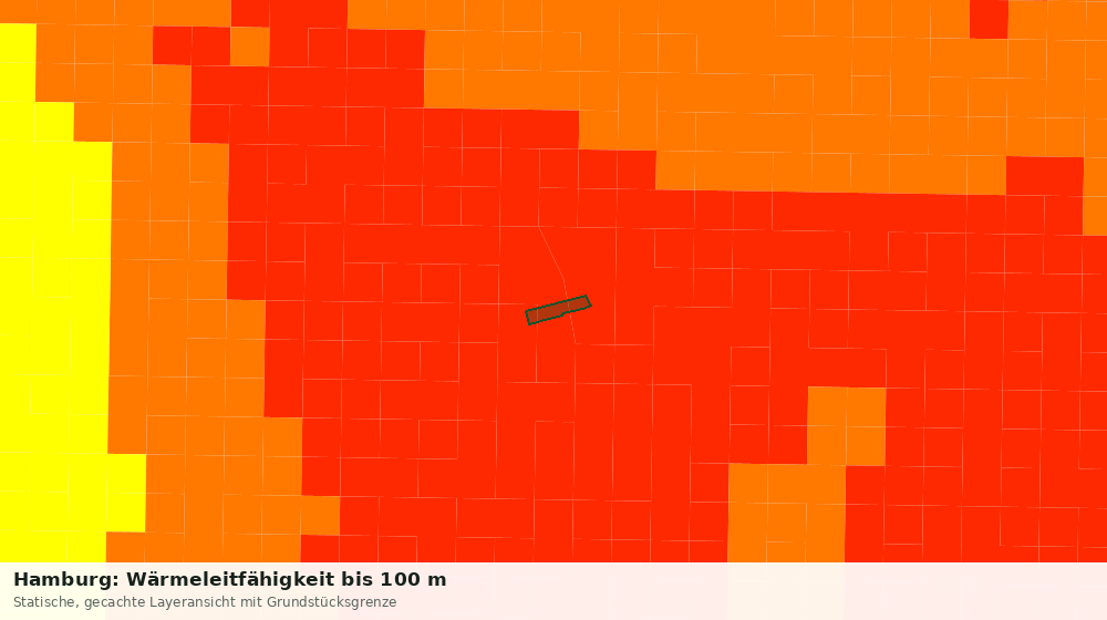 Statische Kartenansicht: Hamburg: Wärmeleitfähigkeit bis 100 m