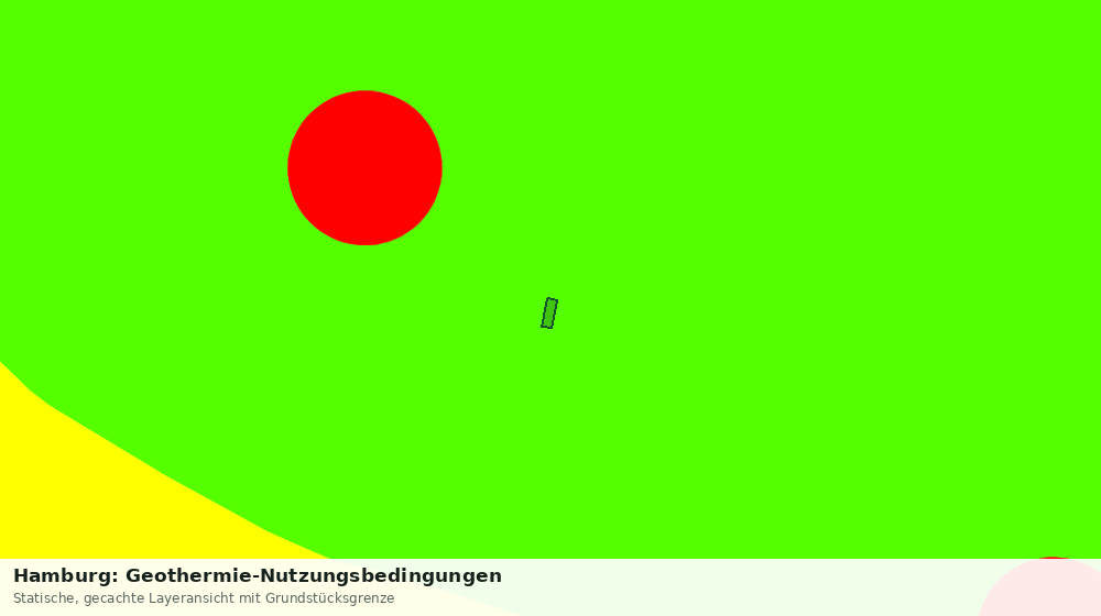 Statische Kartenansicht: Hamburg: Geothermie-Nutzungsbedingungen