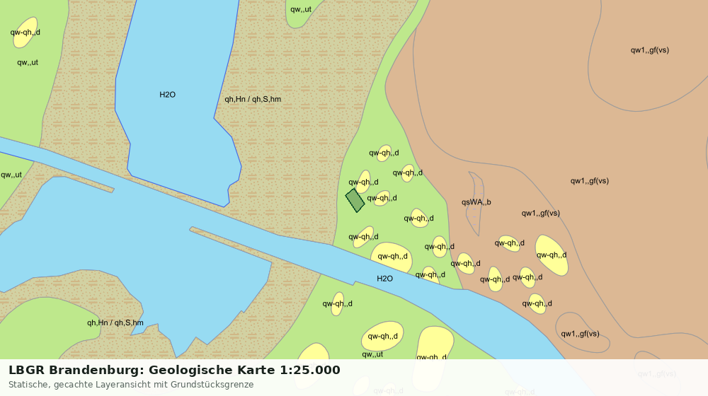 Statische Kartenansicht: LBGR Brandenburg: Geologische Karte 1:25.000