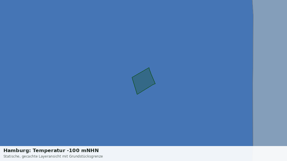 Statische Kartenansicht: Hamburg: Temperatur -100 mNHN
