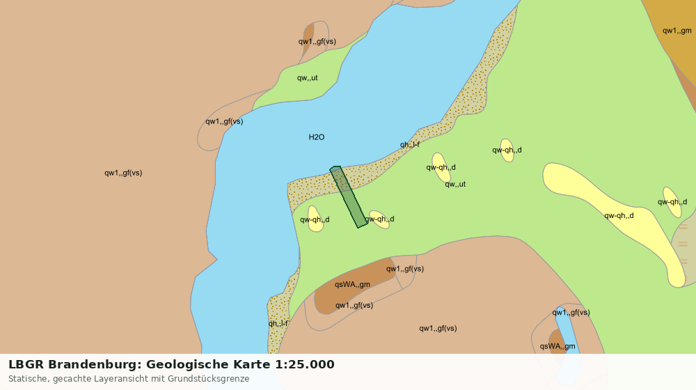 Statische Kartenansicht: LBGR Brandenburg: Geologische Karte 1:25.000