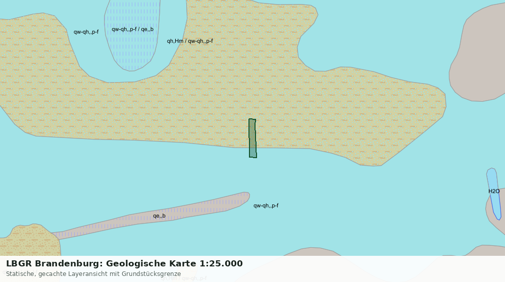 Statische Kartenansicht: LBGR Brandenburg: Geologische Karte 1:25.000