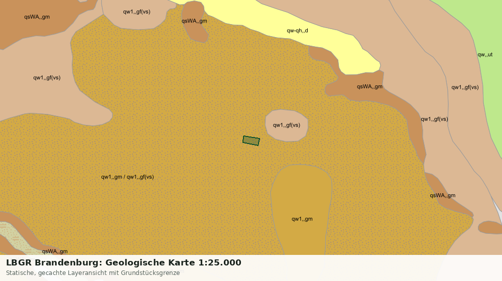 Statische Kartenansicht: LBGR Brandenburg: Geologische Karte 1:25.000