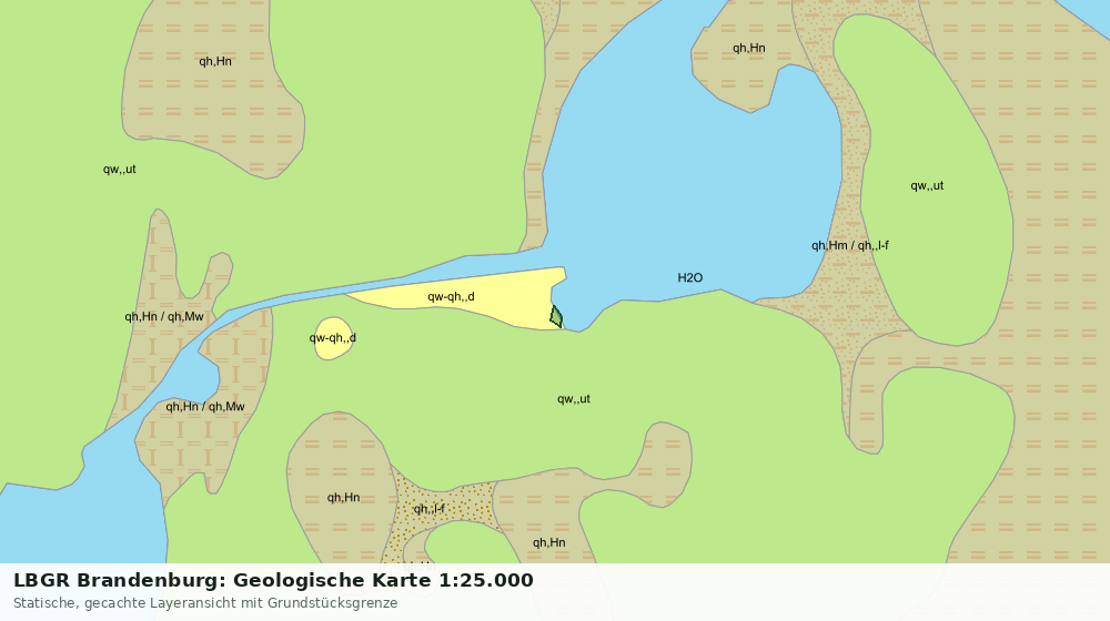 Statische Kartenansicht: LBGR Brandenburg: Geologische Karte 1:25.000