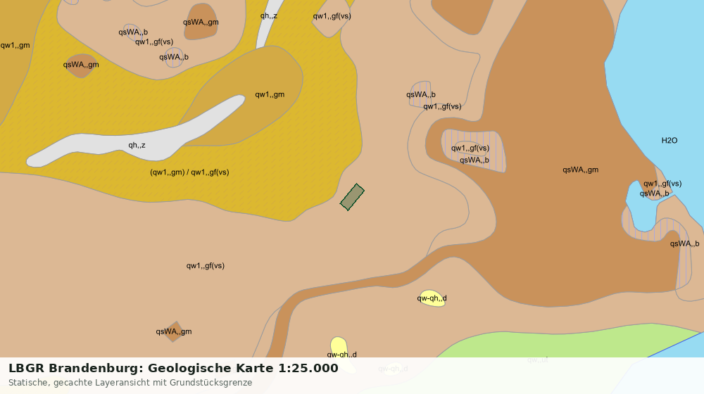 Statische Kartenansicht: LBGR Brandenburg: Geologische Karte 1:25.000
