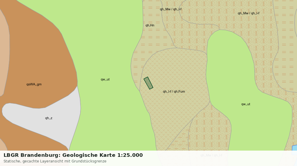 Statische Kartenansicht: LBGR Brandenburg: Geologische Karte 1:25.000