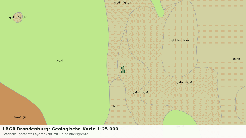 Statische Kartenansicht: LBGR Brandenburg: Geologische Karte 1:25.000
