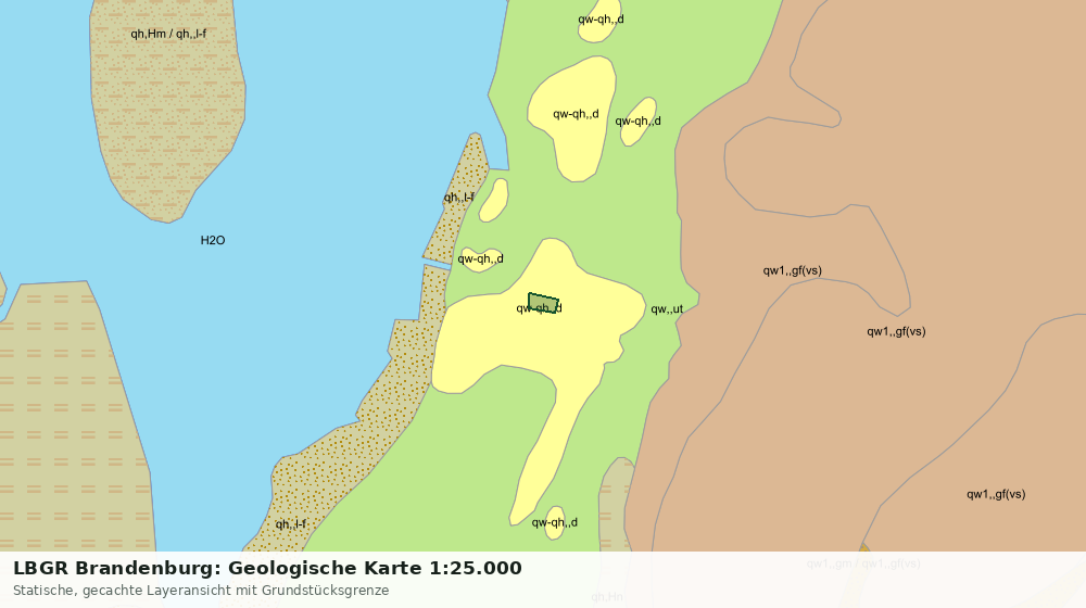 Statische Kartenansicht: LBGR Brandenburg: Geologische Karte 1:25.000