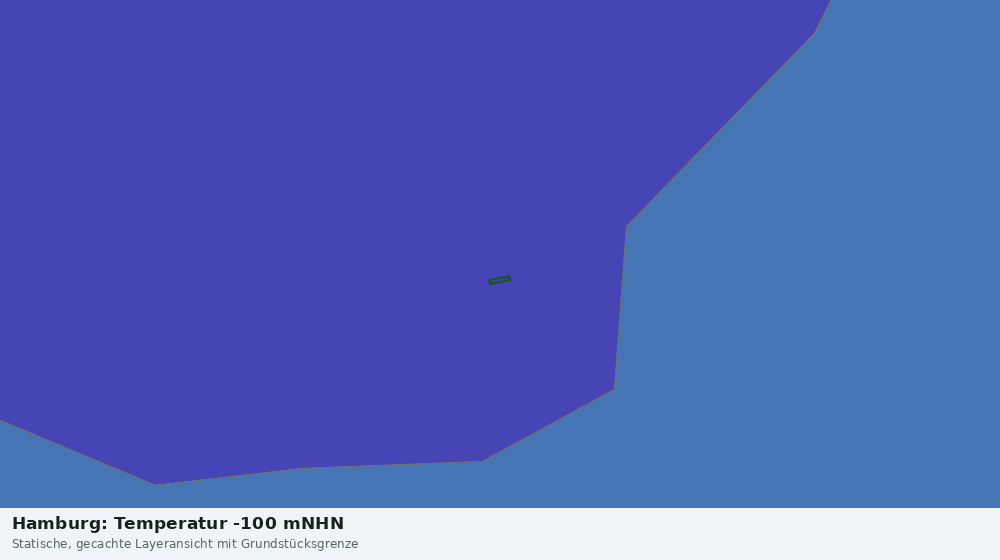 Statische Kartenansicht: Hamburg: Temperatur -100 mNHN