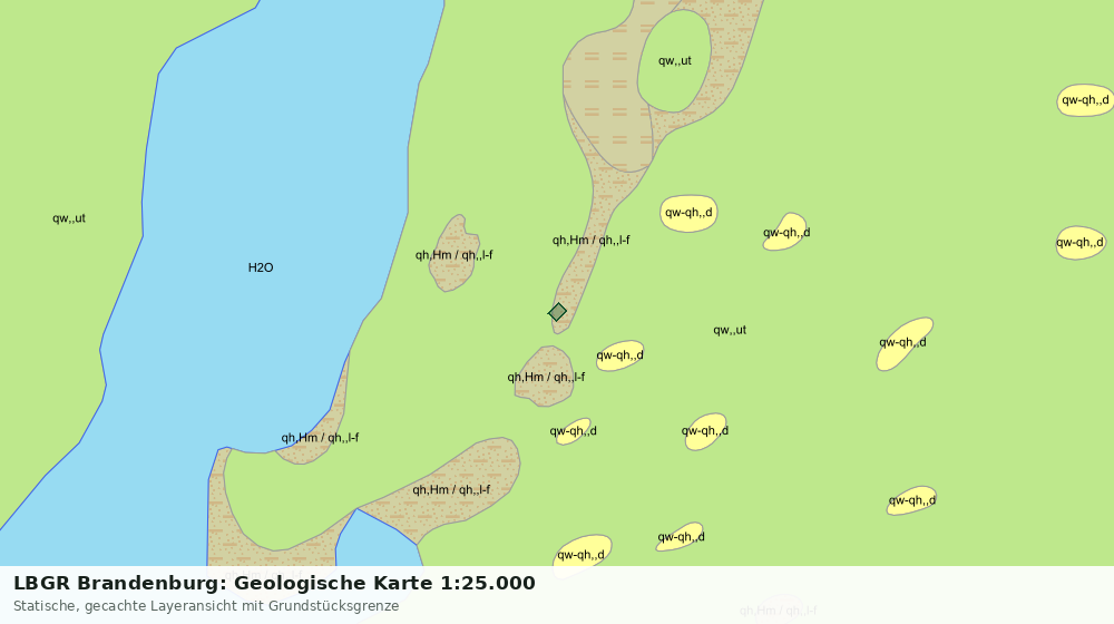 Statische Kartenansicht: LBGR Brandenburg: Geologische Karte 1:25.000
