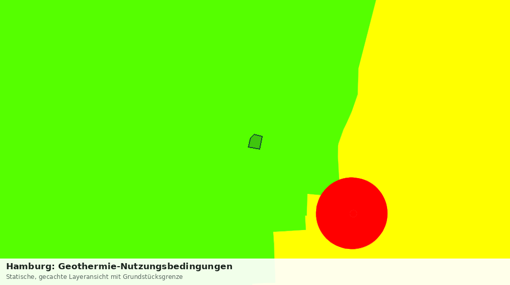 Statische Kartenansicht: Hamburg: Geothermie-Nutzungsbedingungen