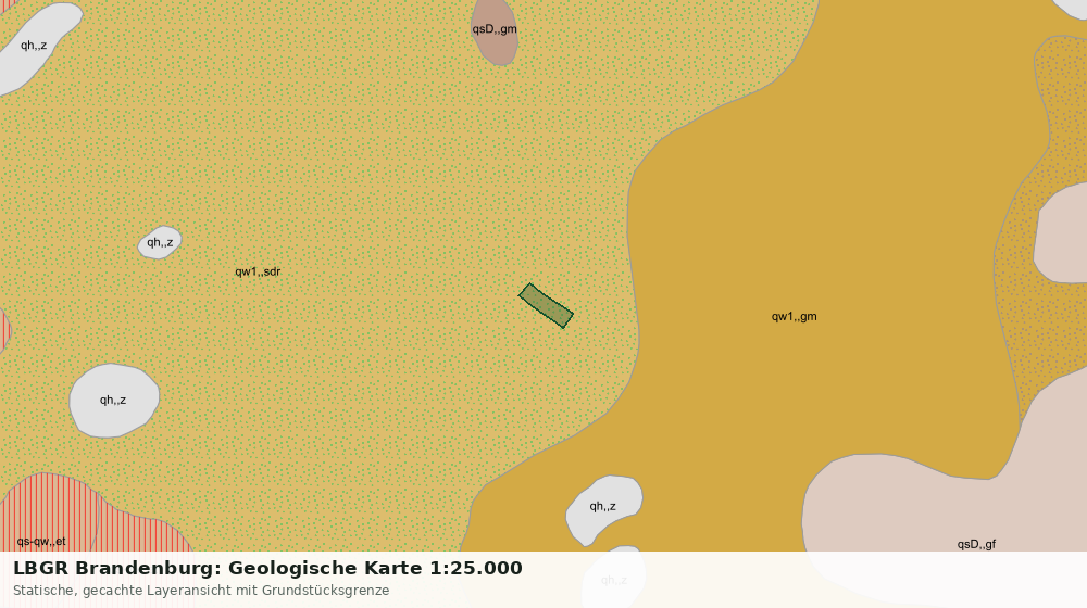Statische Kartenansicht: LBGR Brandenburg: Geologische Karte 1:25.000