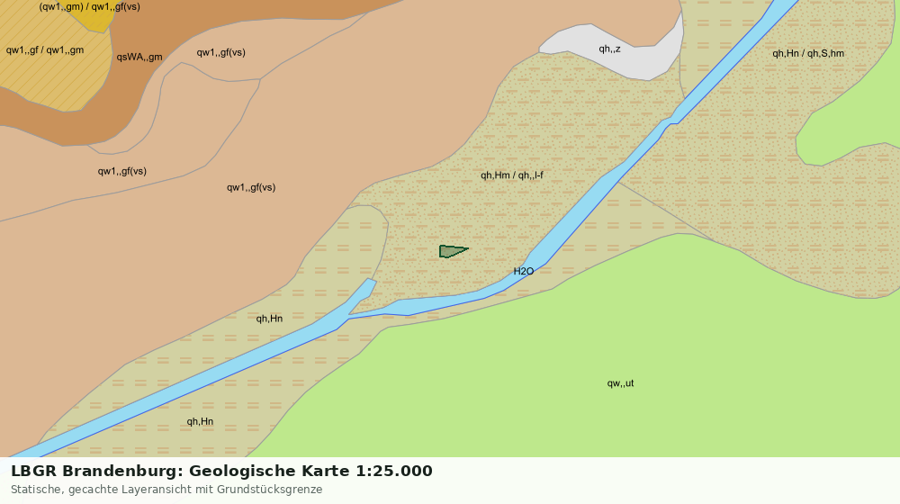 Statische Kartenansicht: LBGR Brandenburg: Geologische Karte 1:25.000