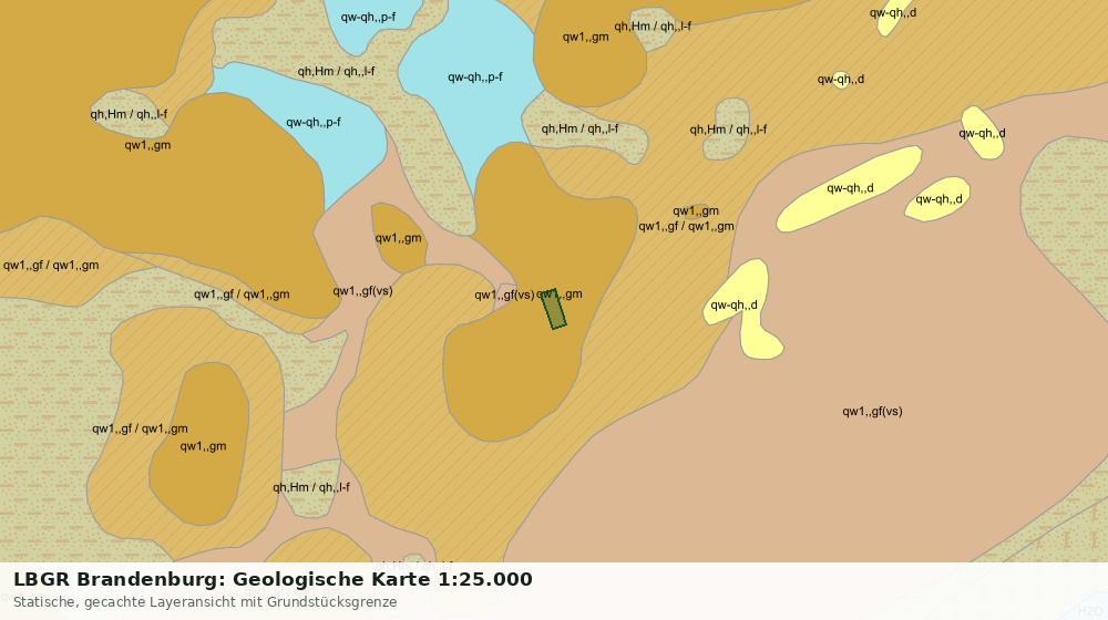 Statische Kartenansicht: LBGR Brandenburg: Geologische Karte 1:25.000