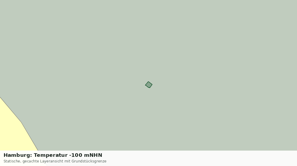 Statische Kartenansicht: Hamburg: Temperatur -100 mNHN