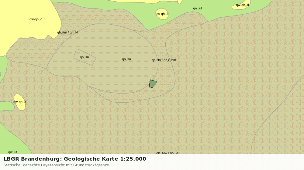 Statische Kartenansicht: LBGR Brandenburg: Geologische Karte 1:25.000