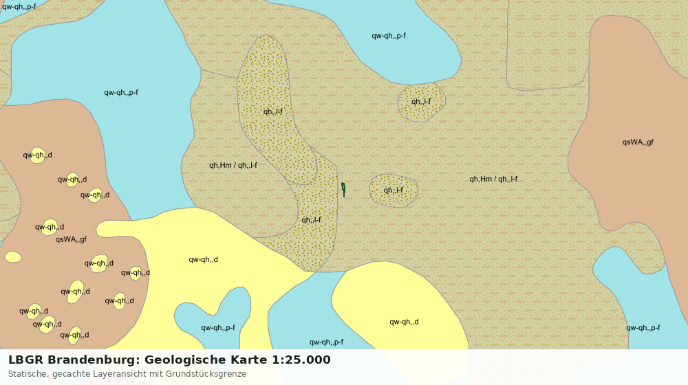 Statische Kartenansicht: LBGR Brandenburg: Geologische Karte 1:25.000
