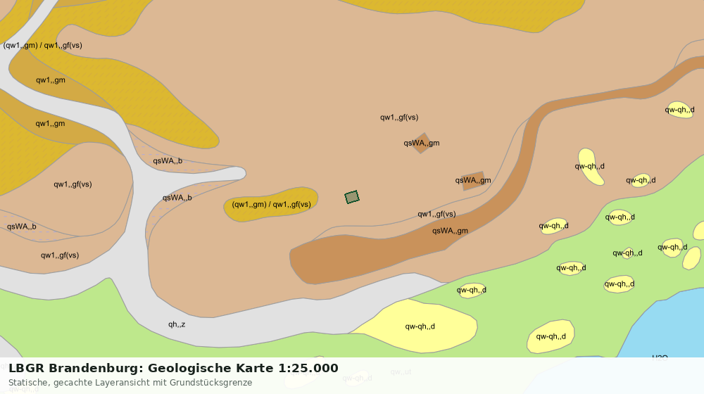 Statische Kartenansicht: LBGR Brandenburg: Geologische Karte 1:25.000