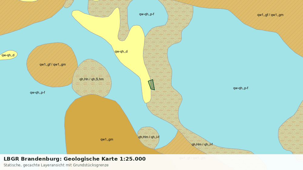 Statische Kartenansicht: LBGR Brandenburg: Geologische Karte 1:25.000