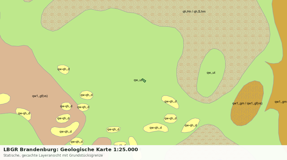Statische Kartenansicht: LBGR Brandenburg: Geologische Karte 1:25.000