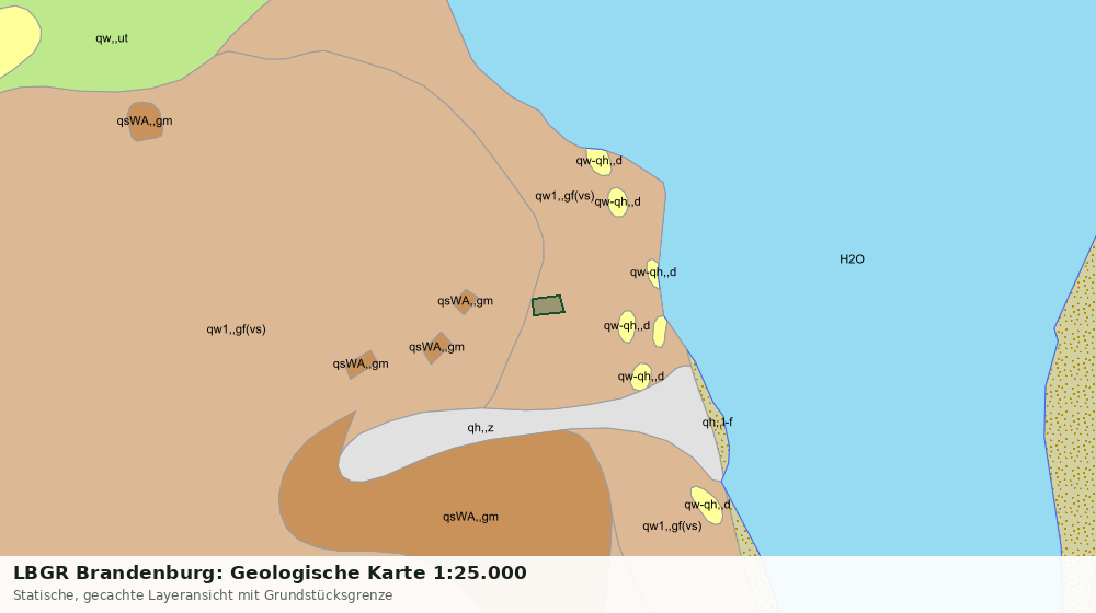 Statische Kartenansicht: LBGR Brandenburg: Geologische Karte 1:25.000