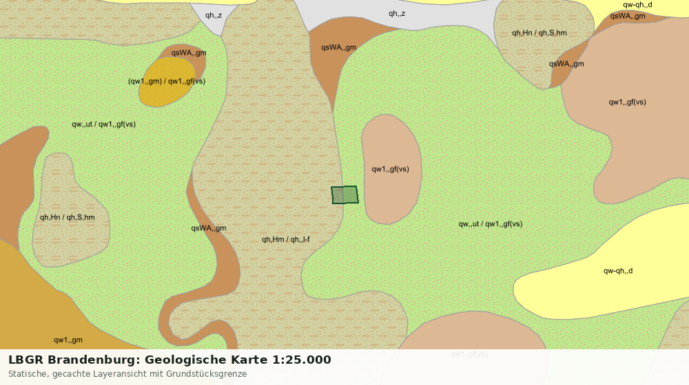 Statische Kartenansicht: LBGR Brandenburg: Geologische Karte 1:25.000