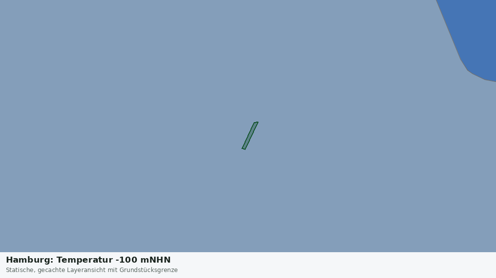 Statische Kartenansicht: Hamburg: Temperatur -100 mNHN